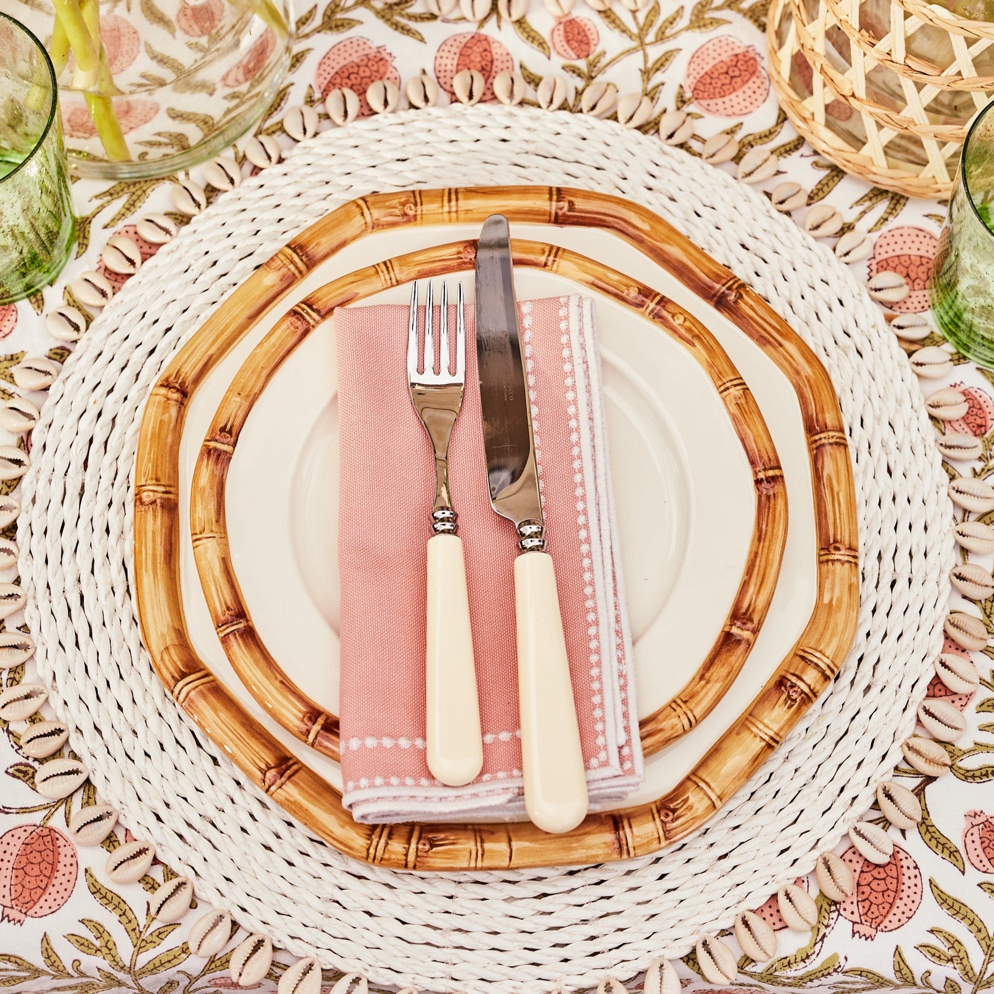Rent: Alana Pink Pomegranate Tablecloth