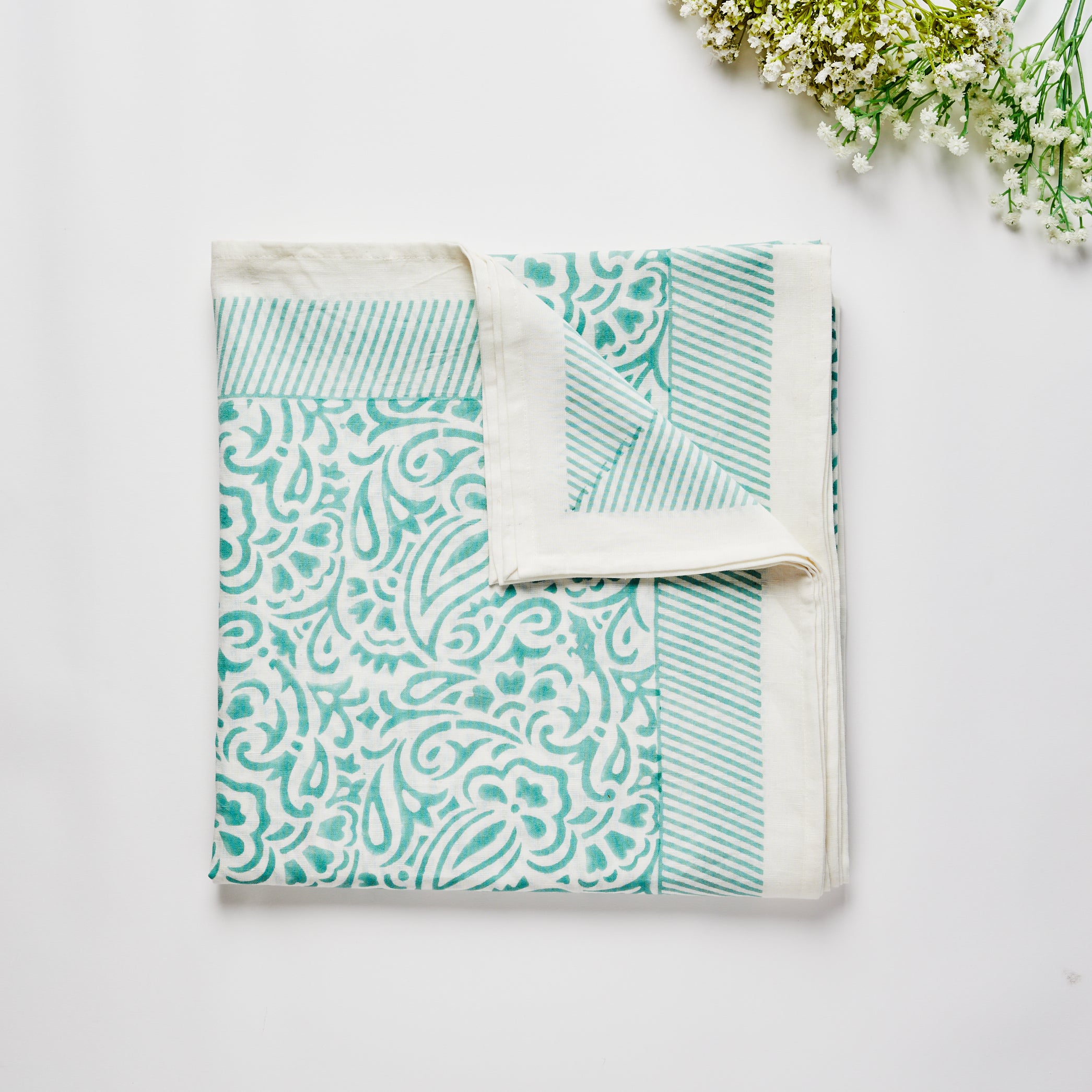 Turquoise Amelia Tablecloth - 150x300cm