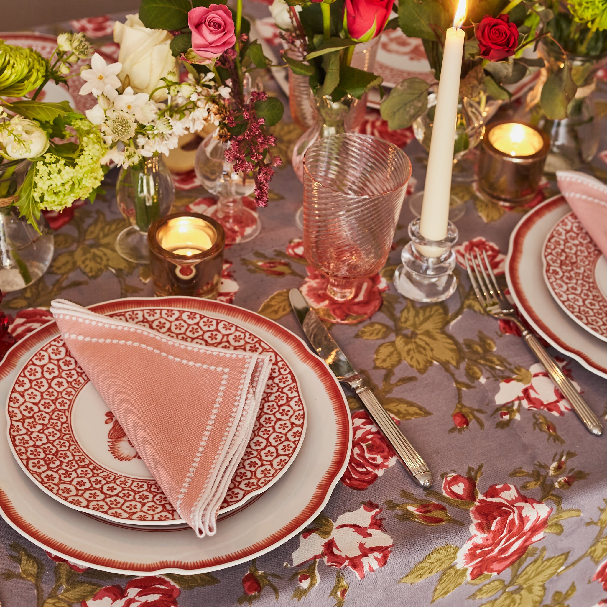 Abigail Pink napkin (set of 10) - Preloved