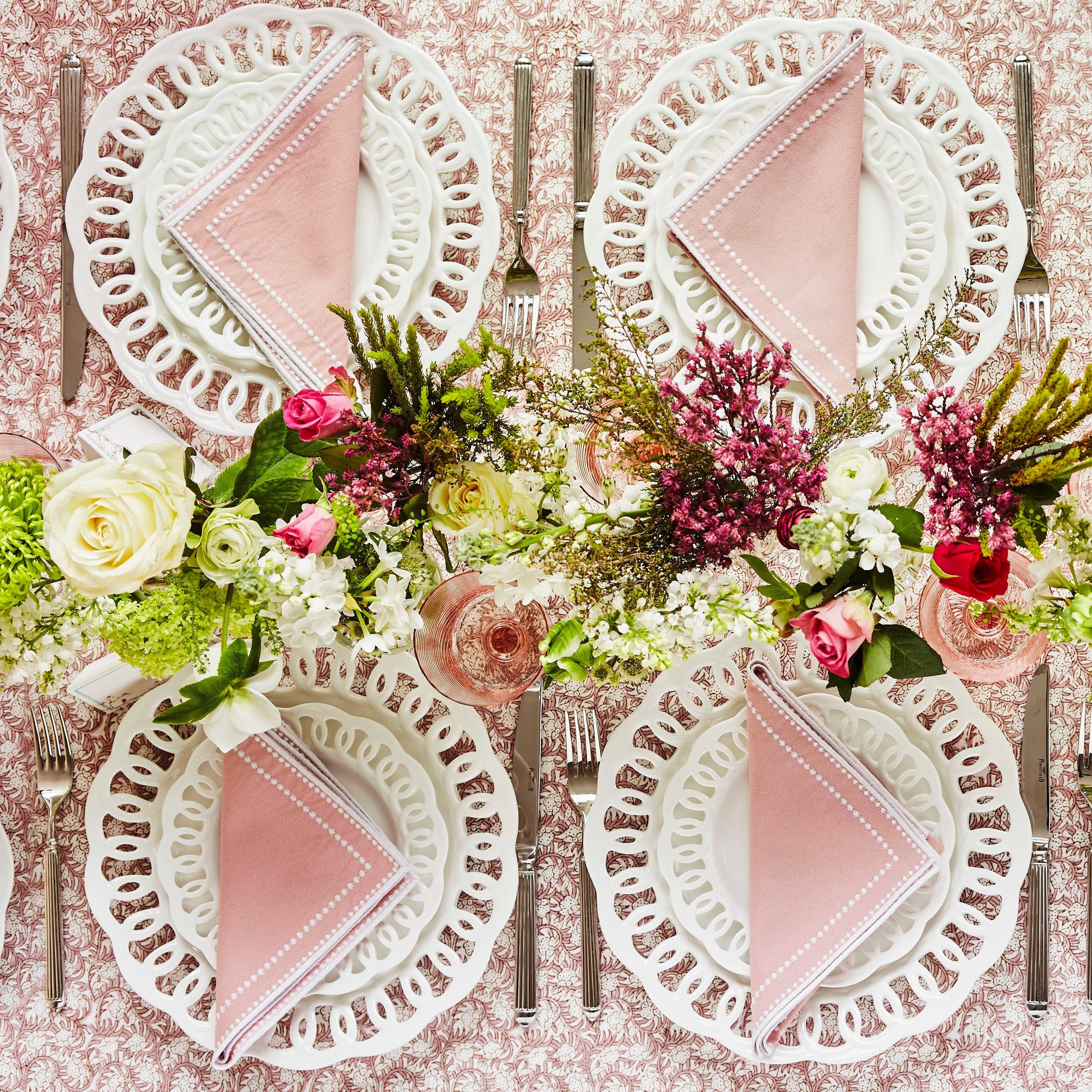 Abigail Pink napkin (set of 10) - Preloved