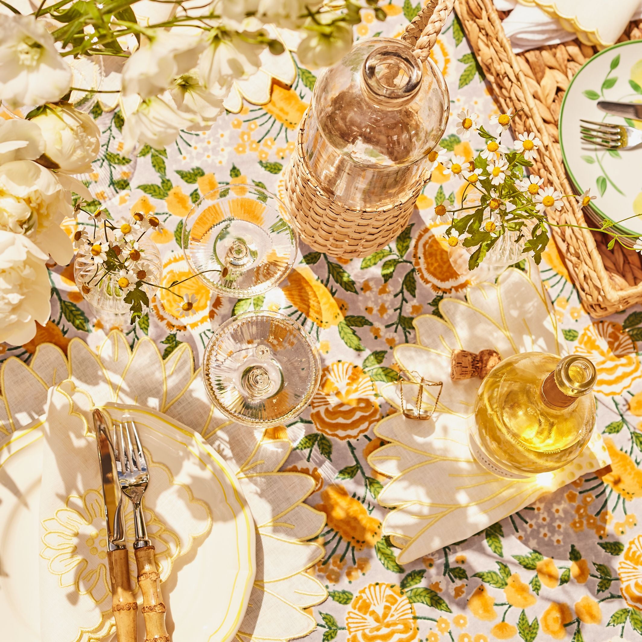 Yellow Penelope Tablecloth - 150cm x 300cm