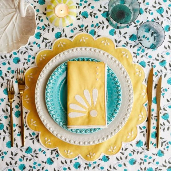 Peony Yellow Placemats (set of 4)
