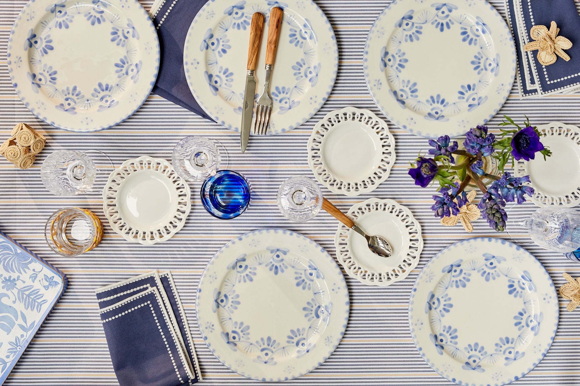 Gisele Blue Dinner Plates (set of 4)