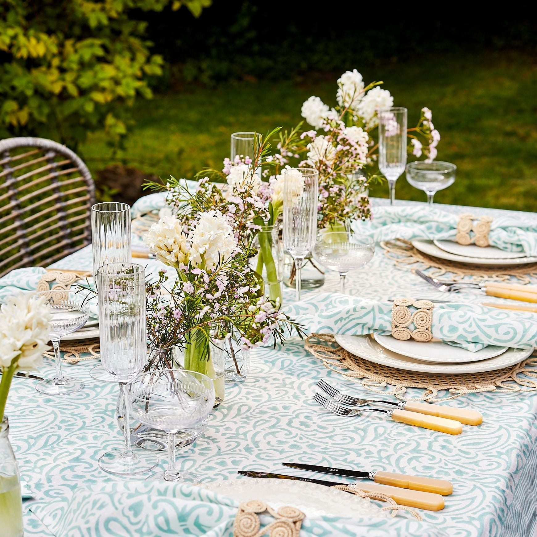 Turquoise Amelia Tablecloth - 150x300cm