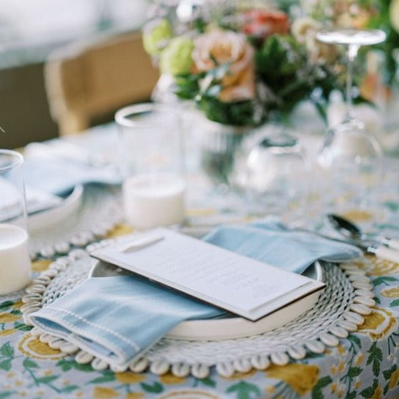 Rattan Shell White Placemat