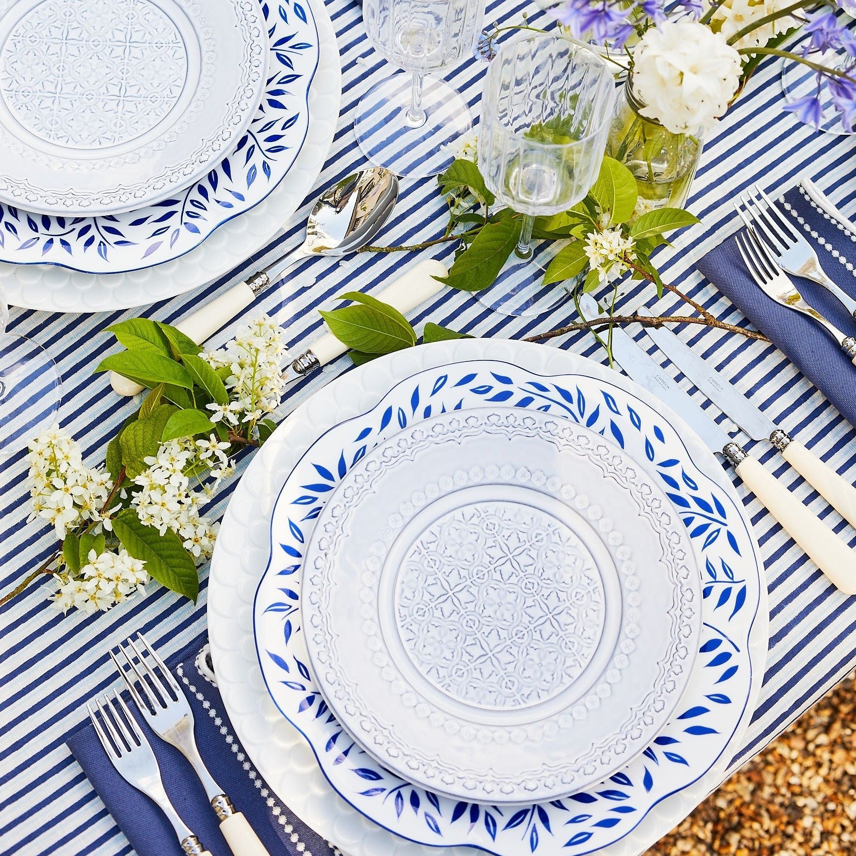 The Padstow Stripes Tablecloth - 150x300cm