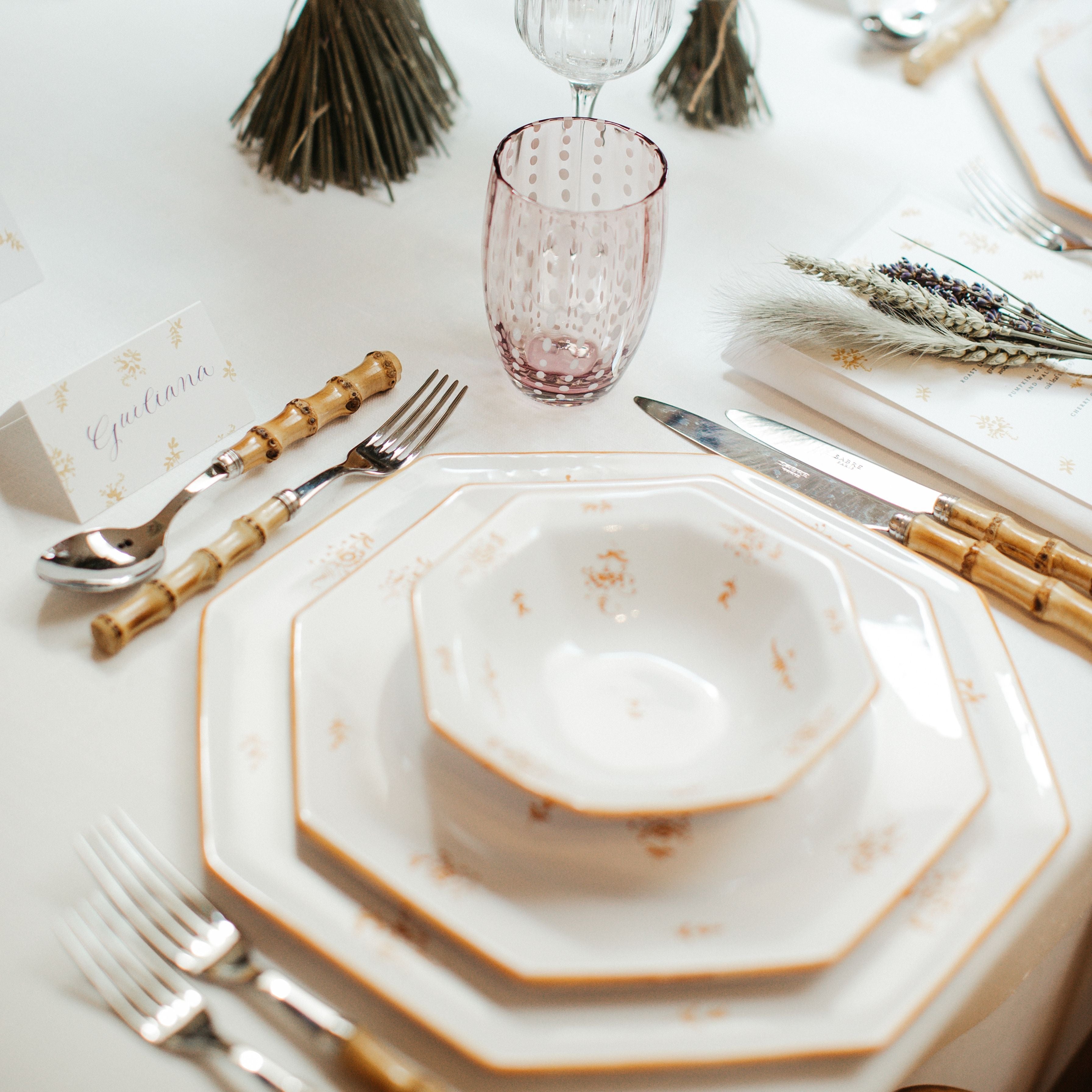 Rent: Purple Speckled Water Glass