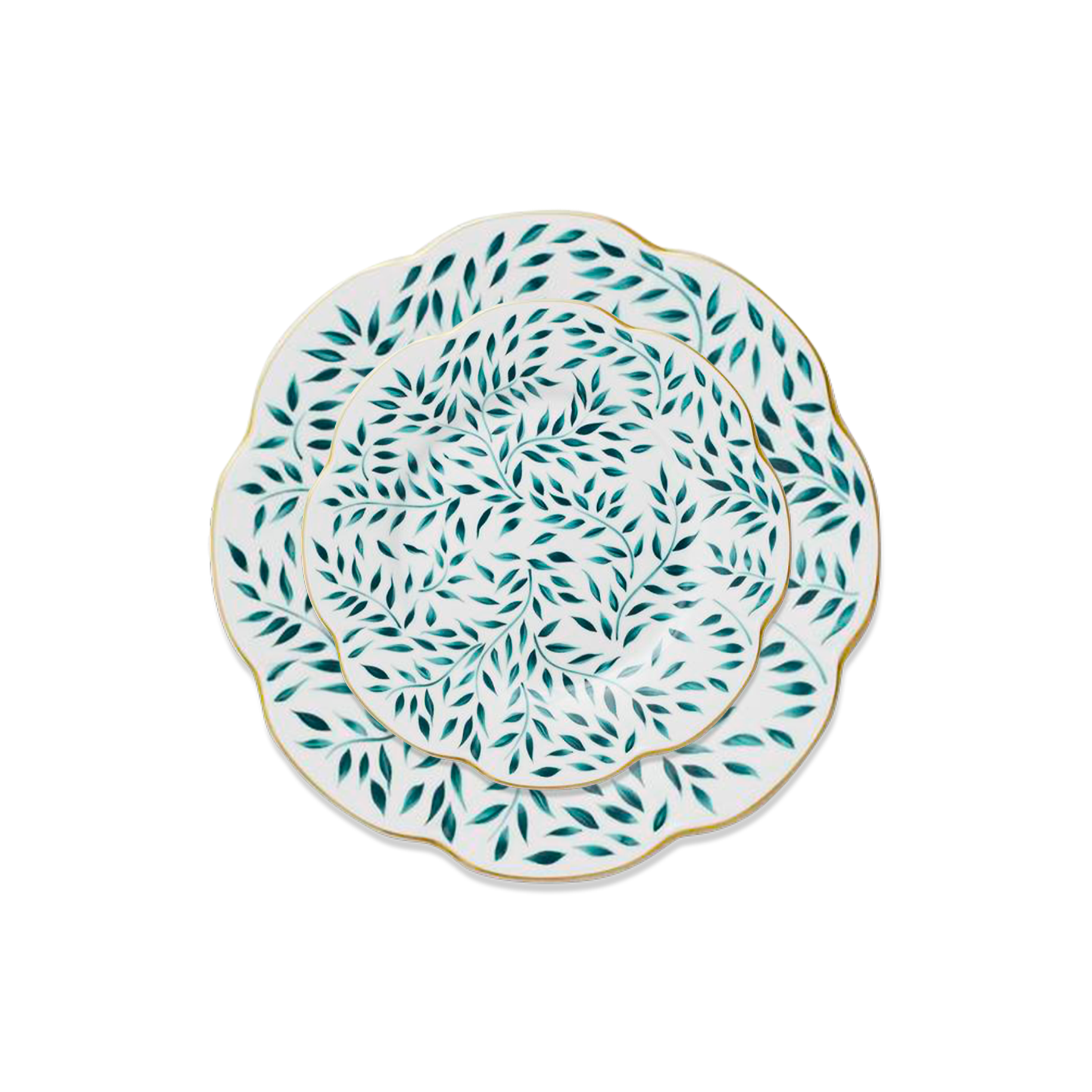 Rent: Green & Gold Leaves Set From