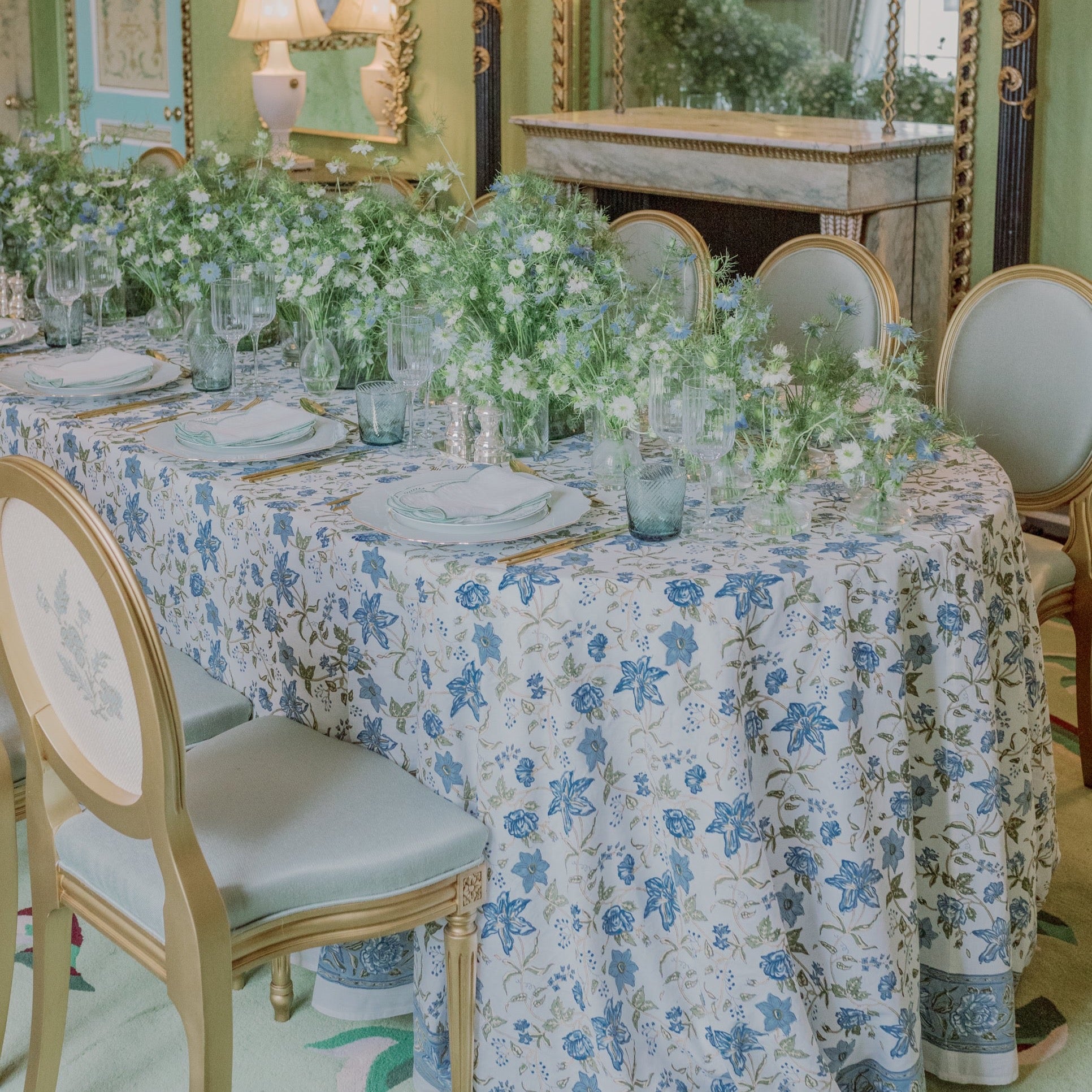 Rent: Allegra Blue Tablecloth