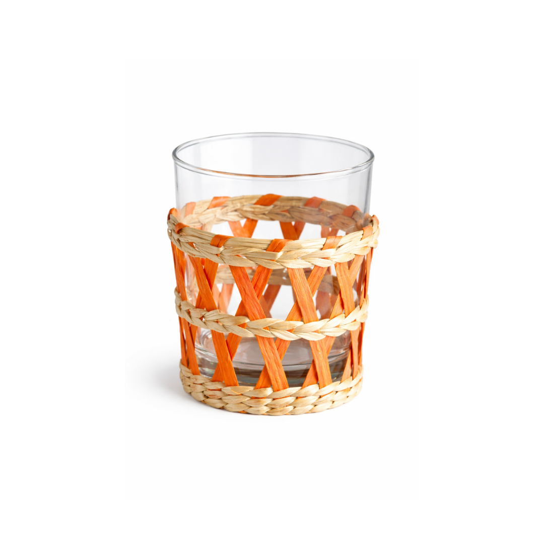 Rent: Orange Wicker Tumbler (9.5cm)