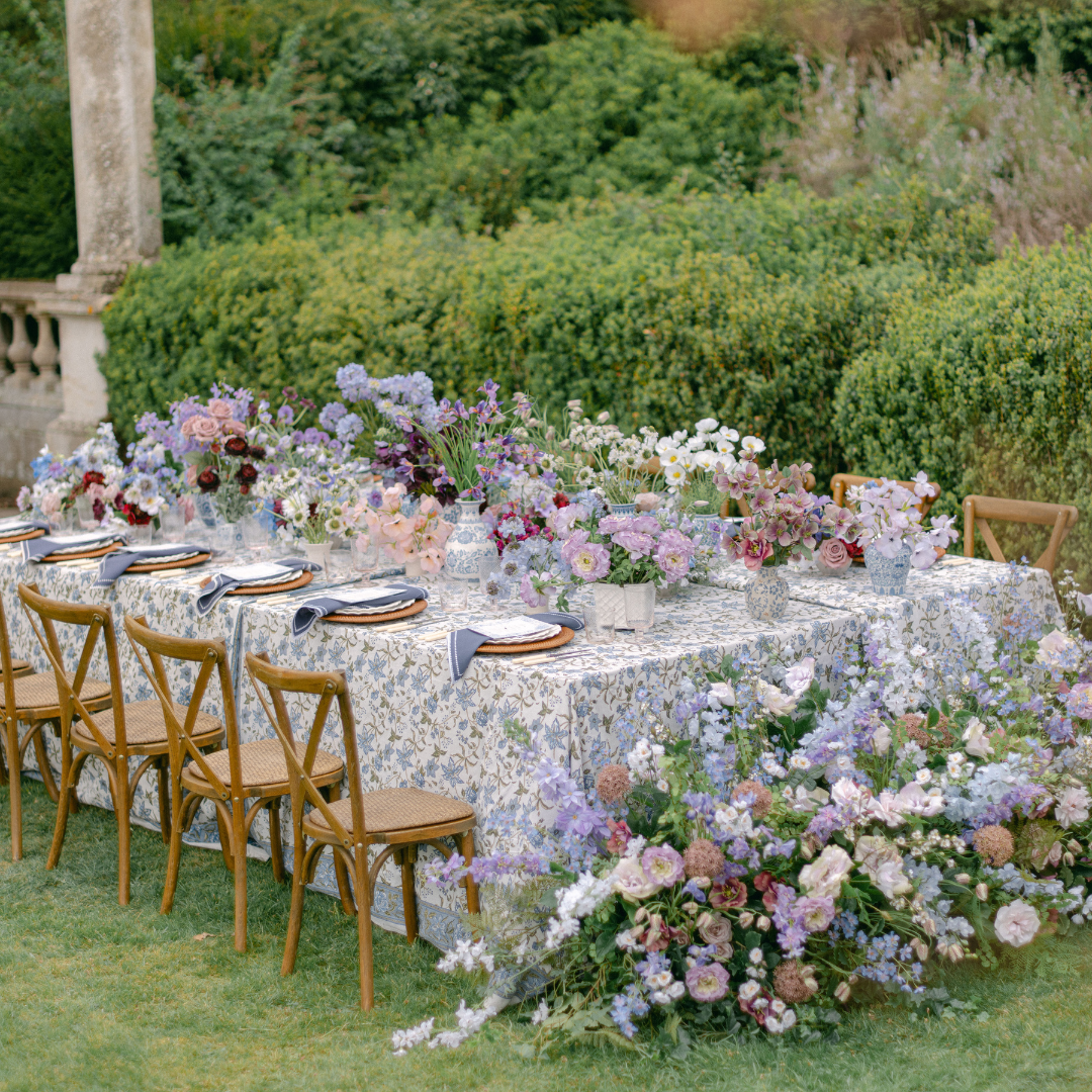 Rent: Allegra Blue Tablecloth
