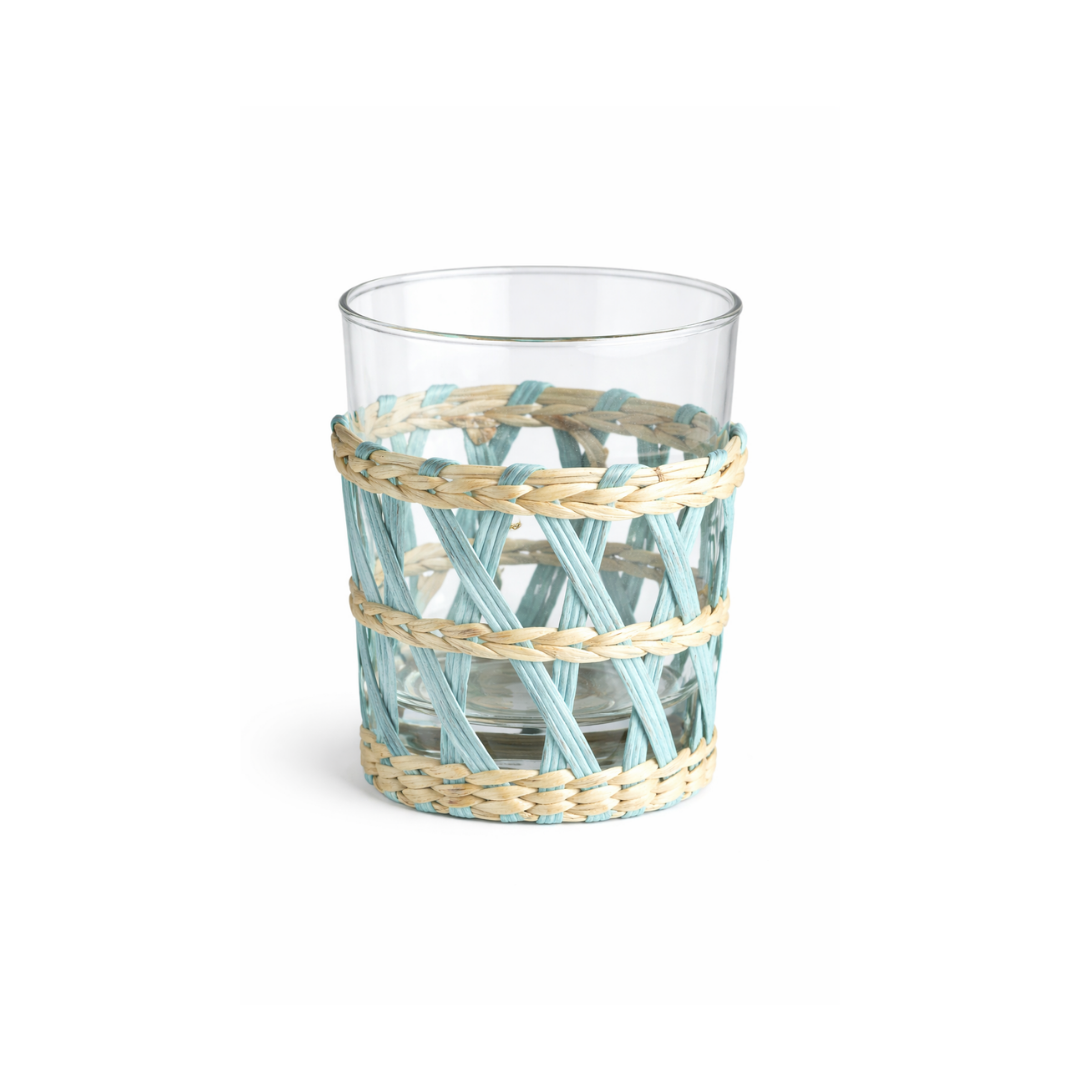 Rent: Blue Wicker Tumbler (9.5cm)