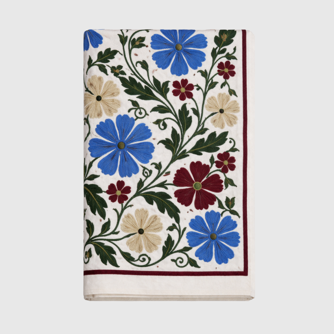 Jardin Suzani Embroidered Tablecloth - 180x300cm
