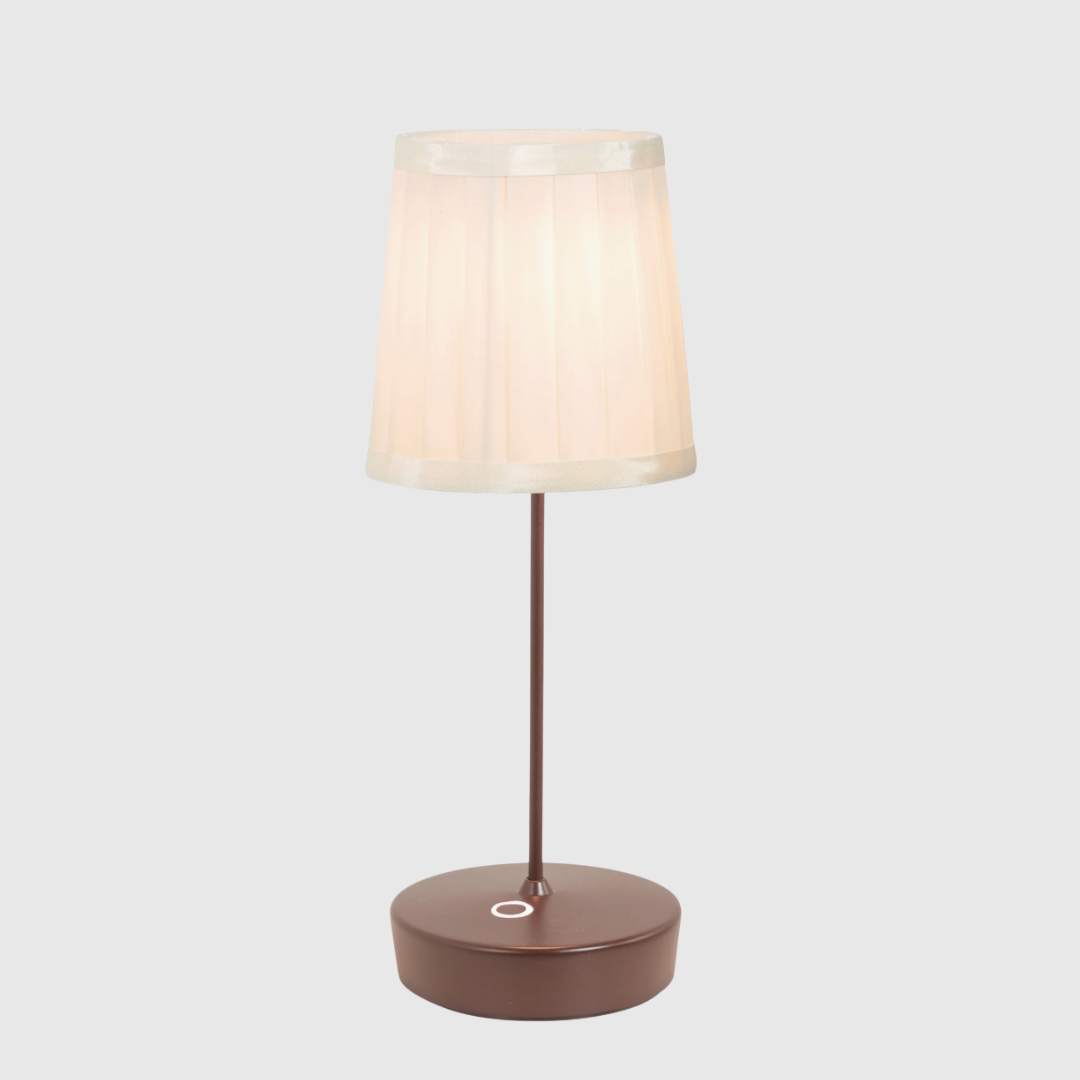 Rent: Corten Table Lamp & Fabric Lampshade