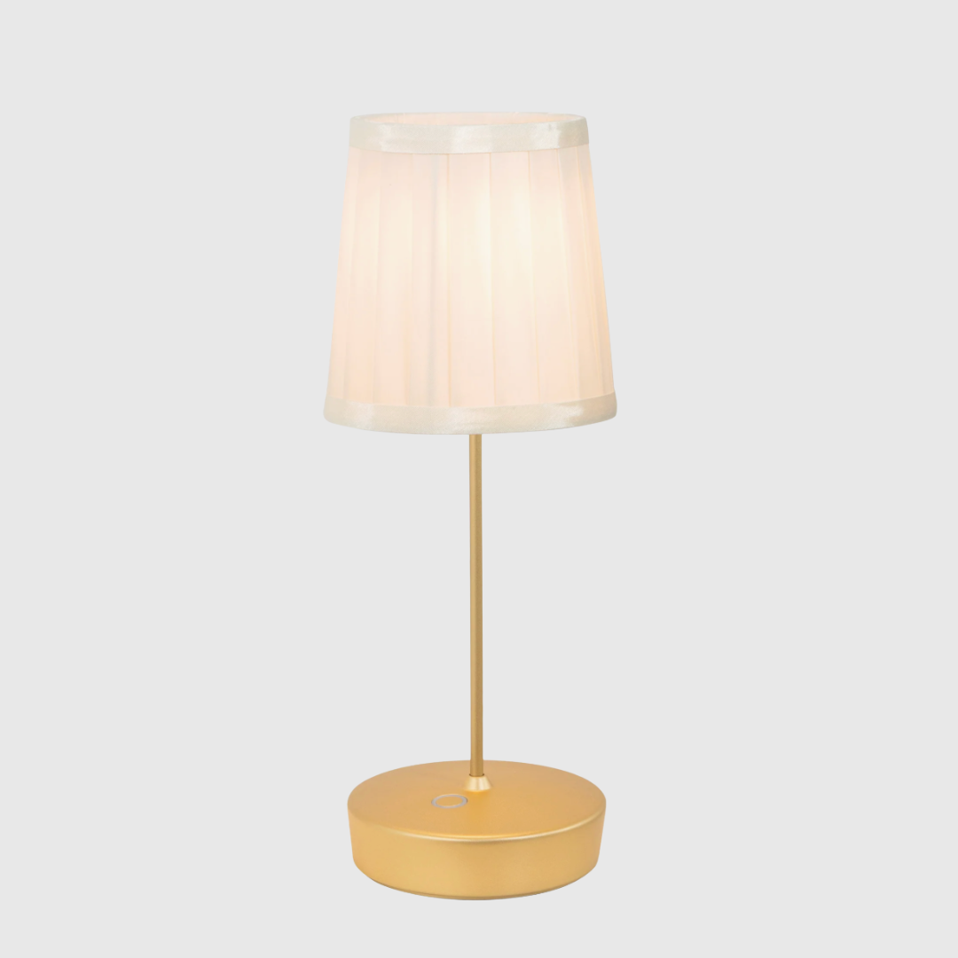 Rent: Gold Table Lamp & Fabric Lampshade