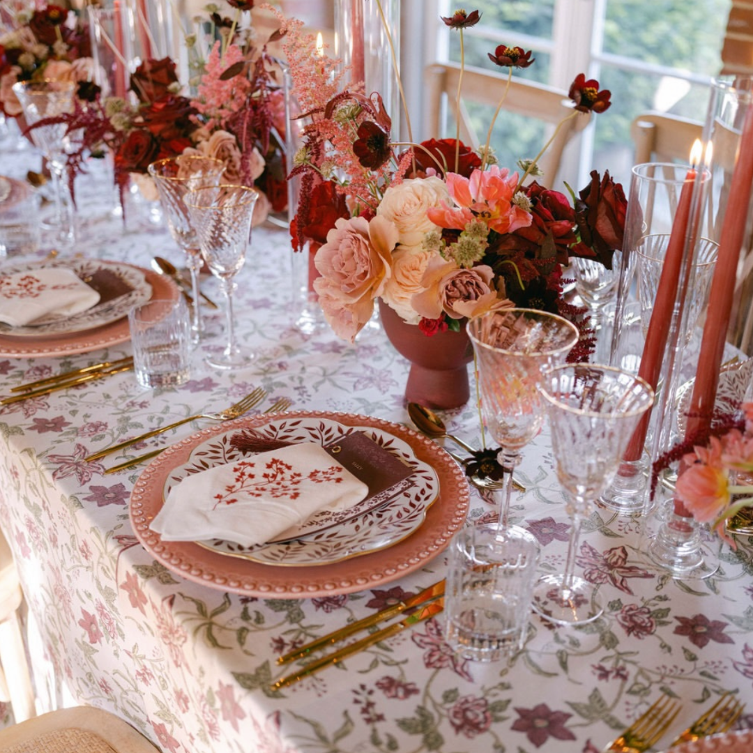 Rent: Allegra Red Tablecloth