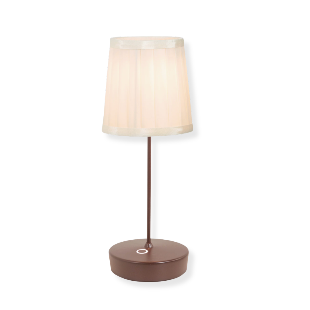 Rent: Brown Table Lamp & Fabric Lampshade
