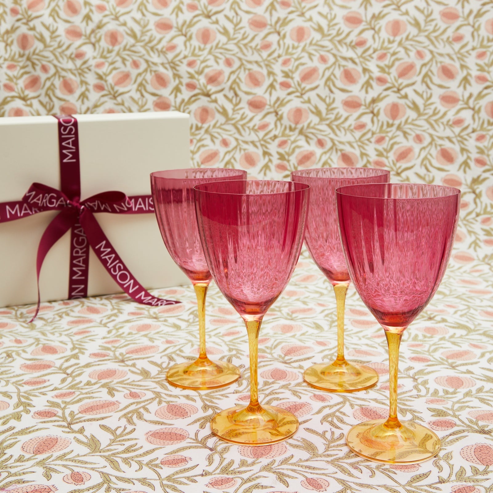 Rent: Jewel Pink Wine Glass