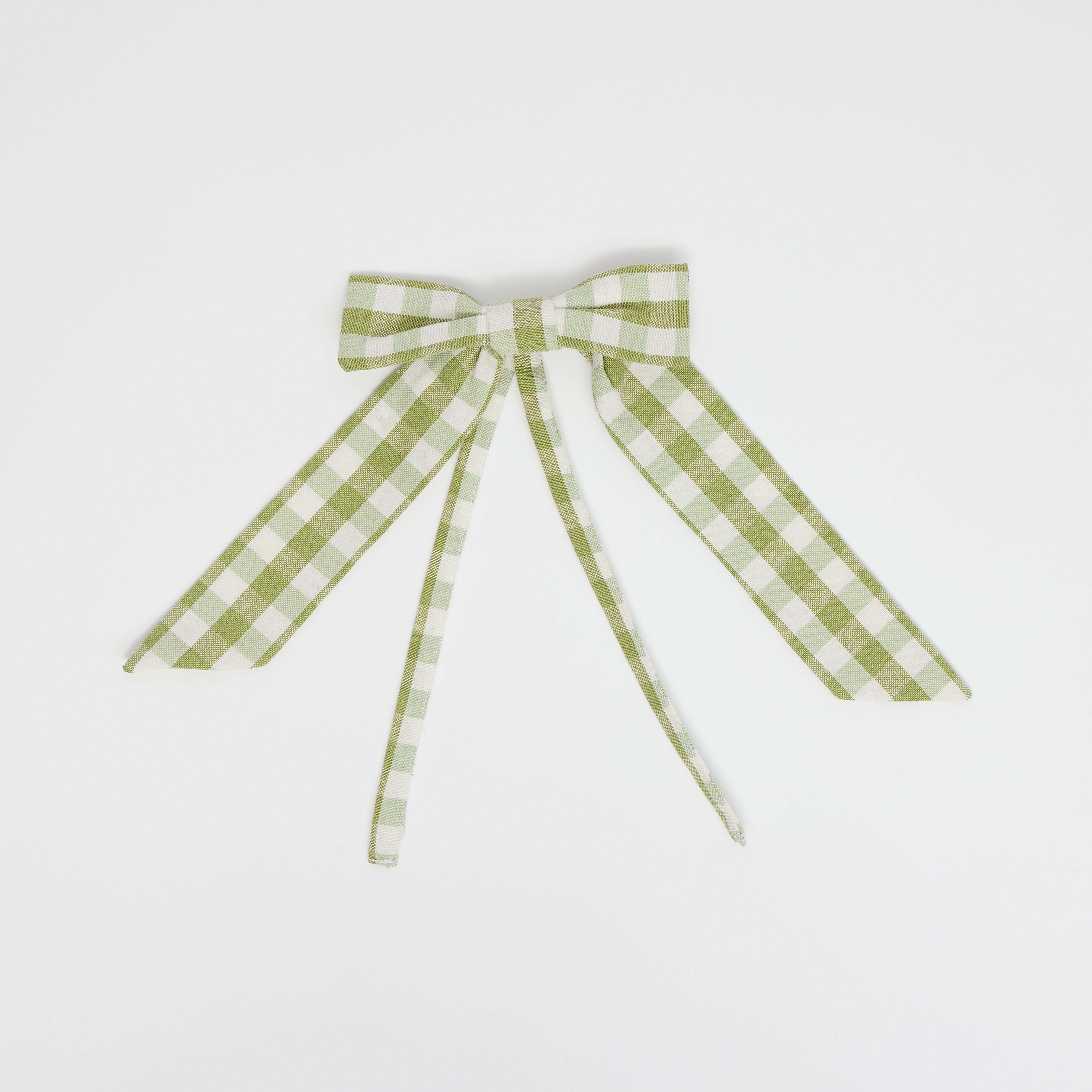 Green Gingham Napkin Bows (set of 4)