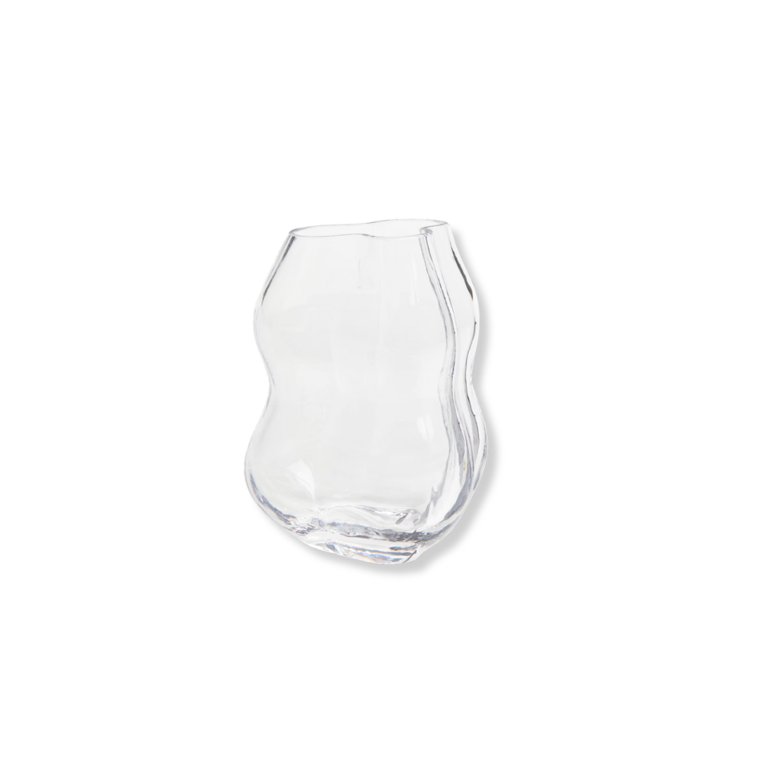 Rent: Clear Wavy Bud Vase (11.9cm)
