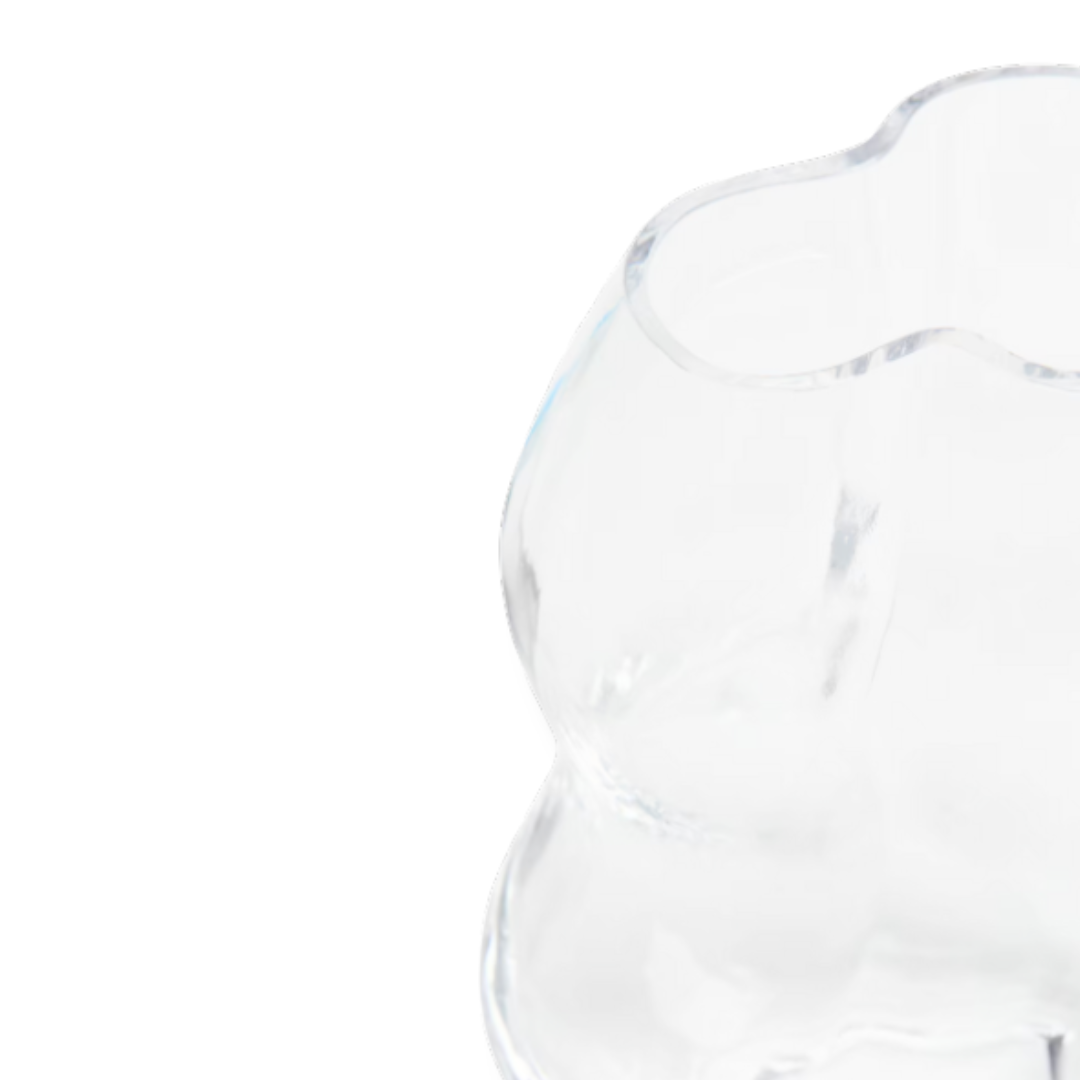 Rent: Clear Wavy Bud Vase (11.9cm)