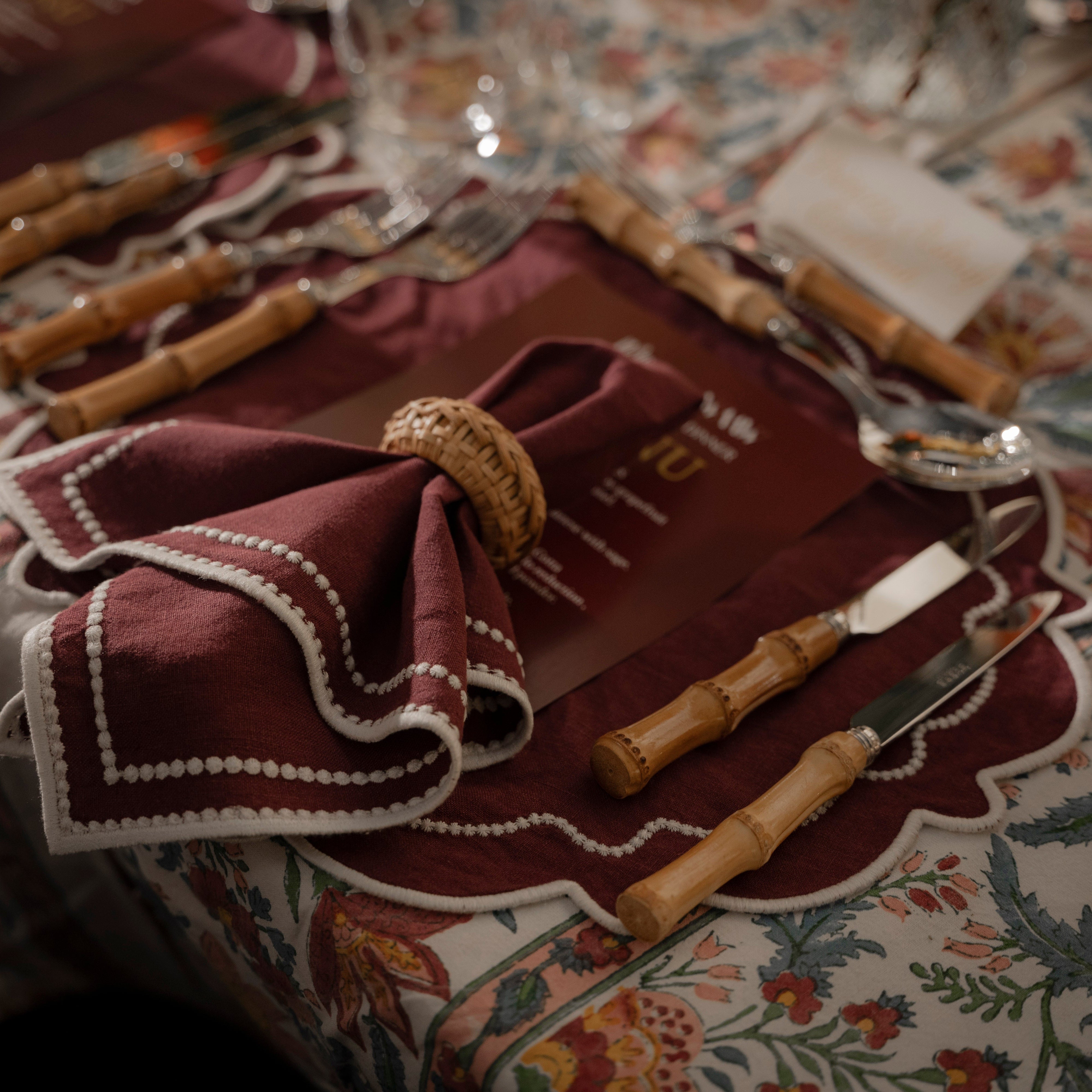 Rent: Abigail Burgundy Napkin