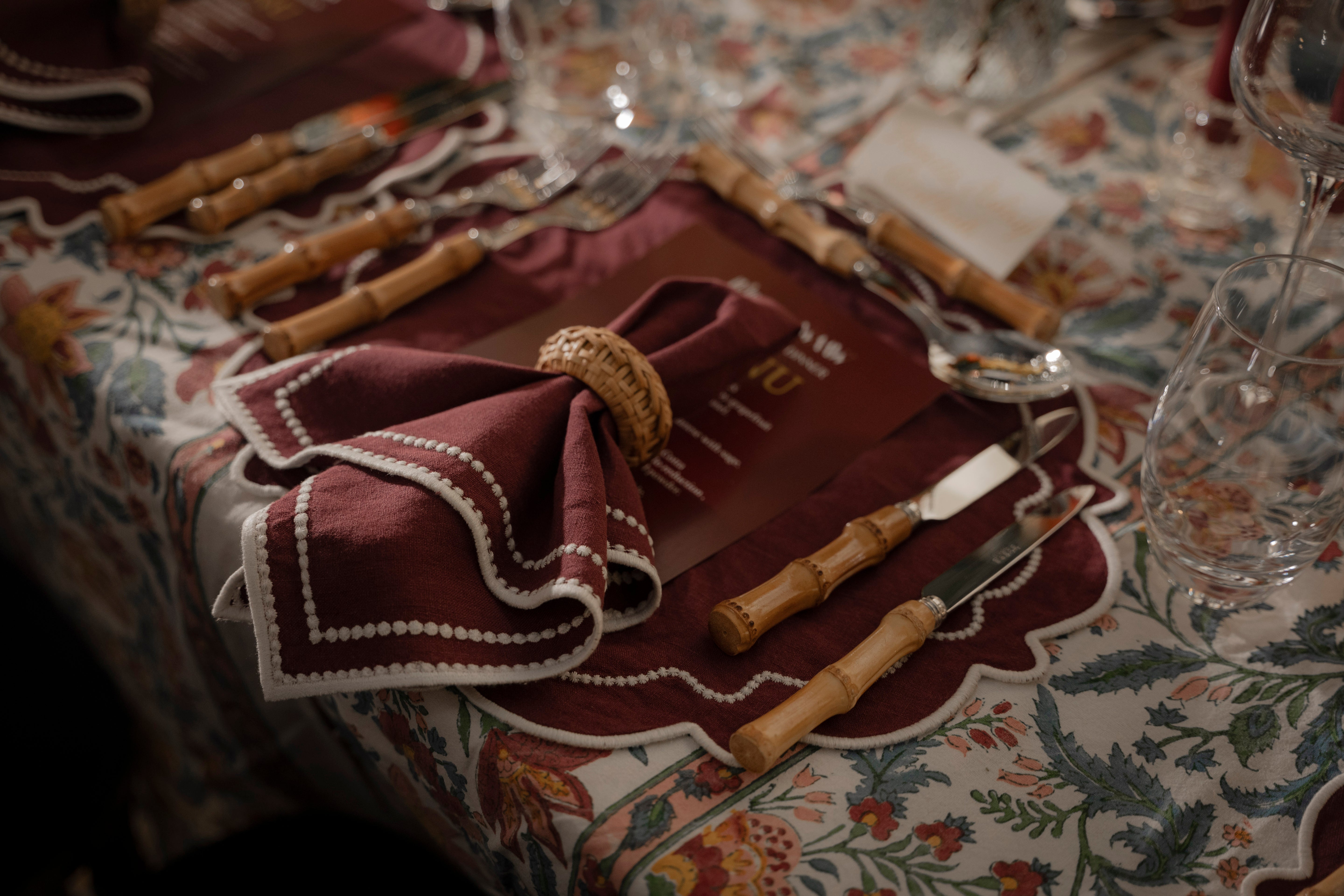 Rent: Abigail Burgundy Napkin