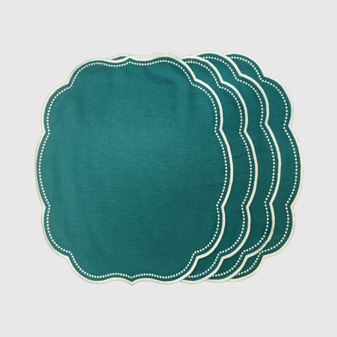 Elsa Teal Placemat (set of 15) - Preloved