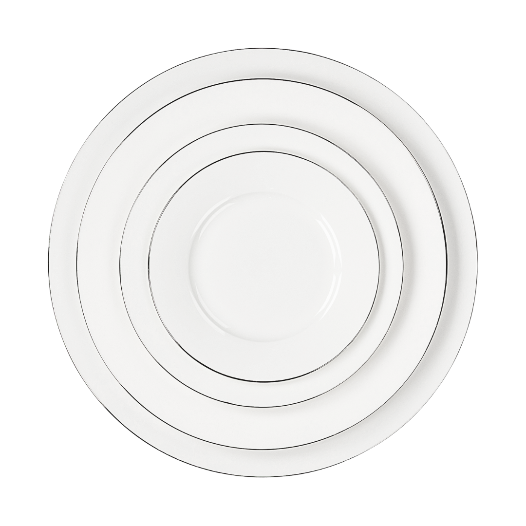 Rent: Selene Silver Dinner Set From