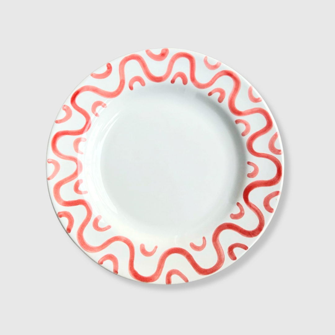 Wave Coral Dinner Plates - 27cm
