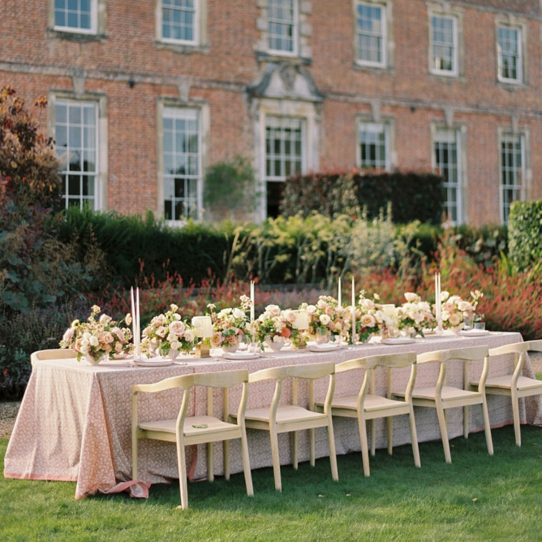 Rent: Pink Rosebud Tablecloth