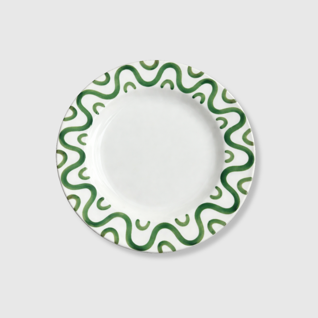 Wave Green Starter Plates - 22cm