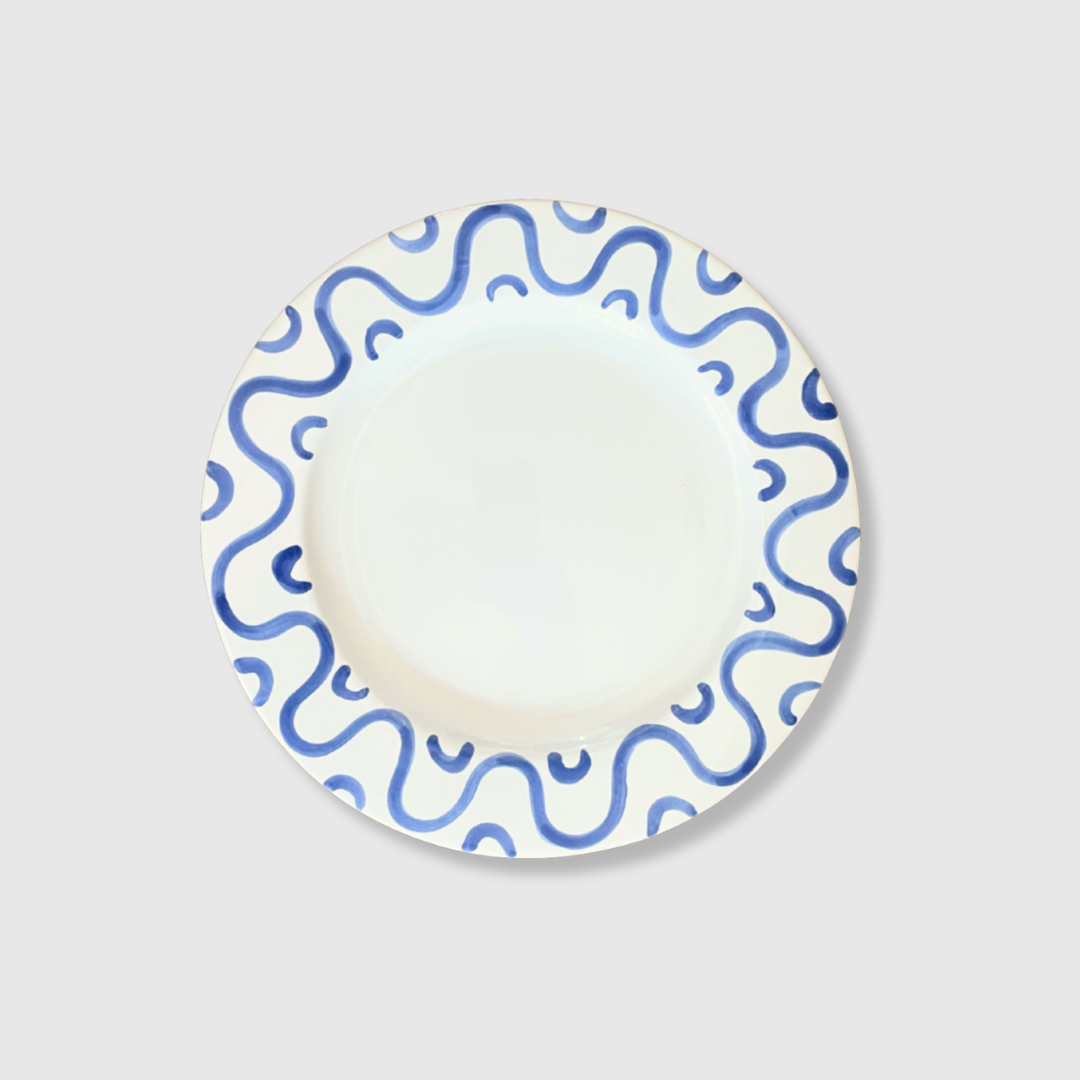 Wave Blue Starter Plates - 22cm