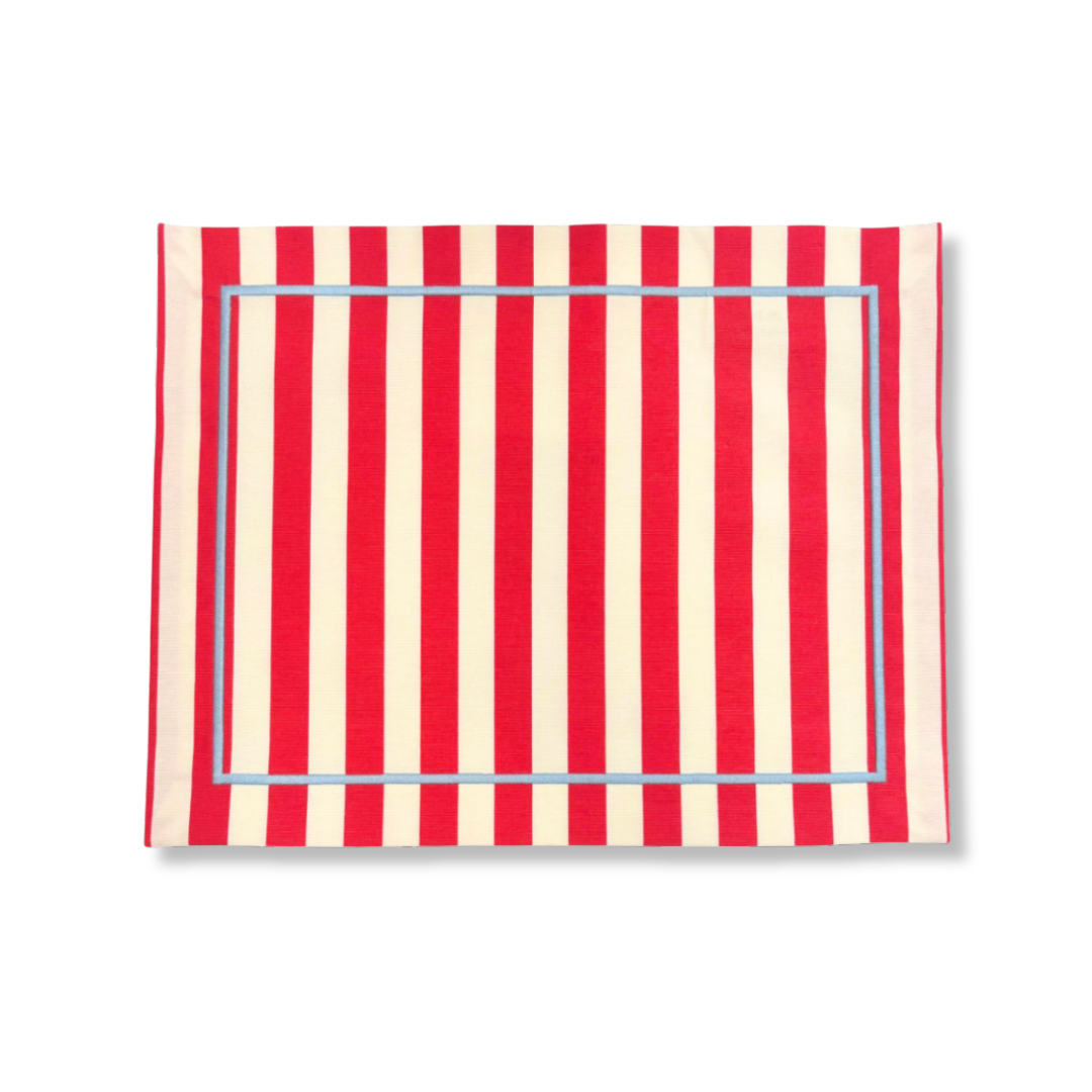 Rent: Red Stripe Placemat (45cm x 35cm)