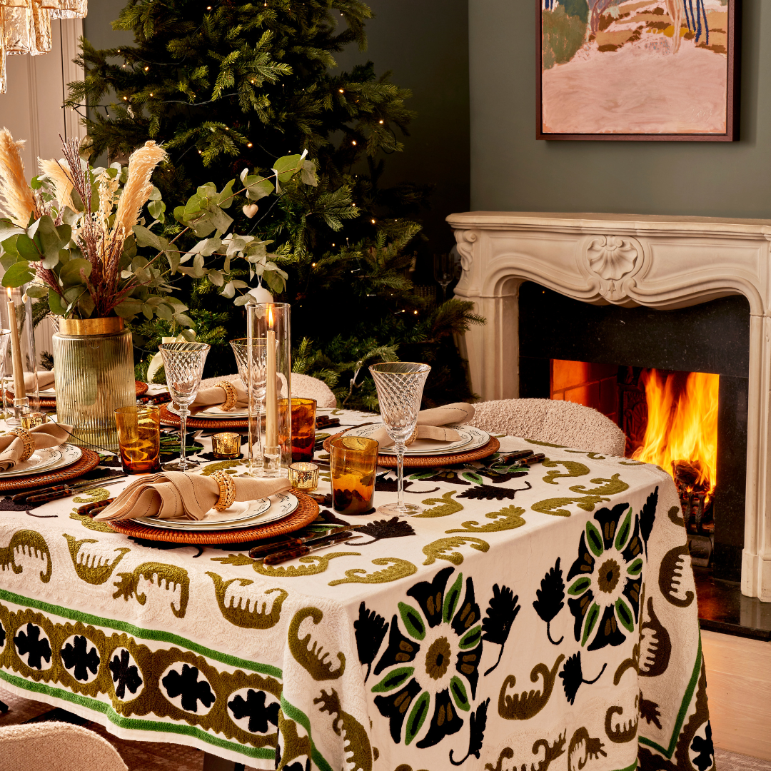 Archive Sale: Forest Suzani Tablecloth (180 x 300cm)