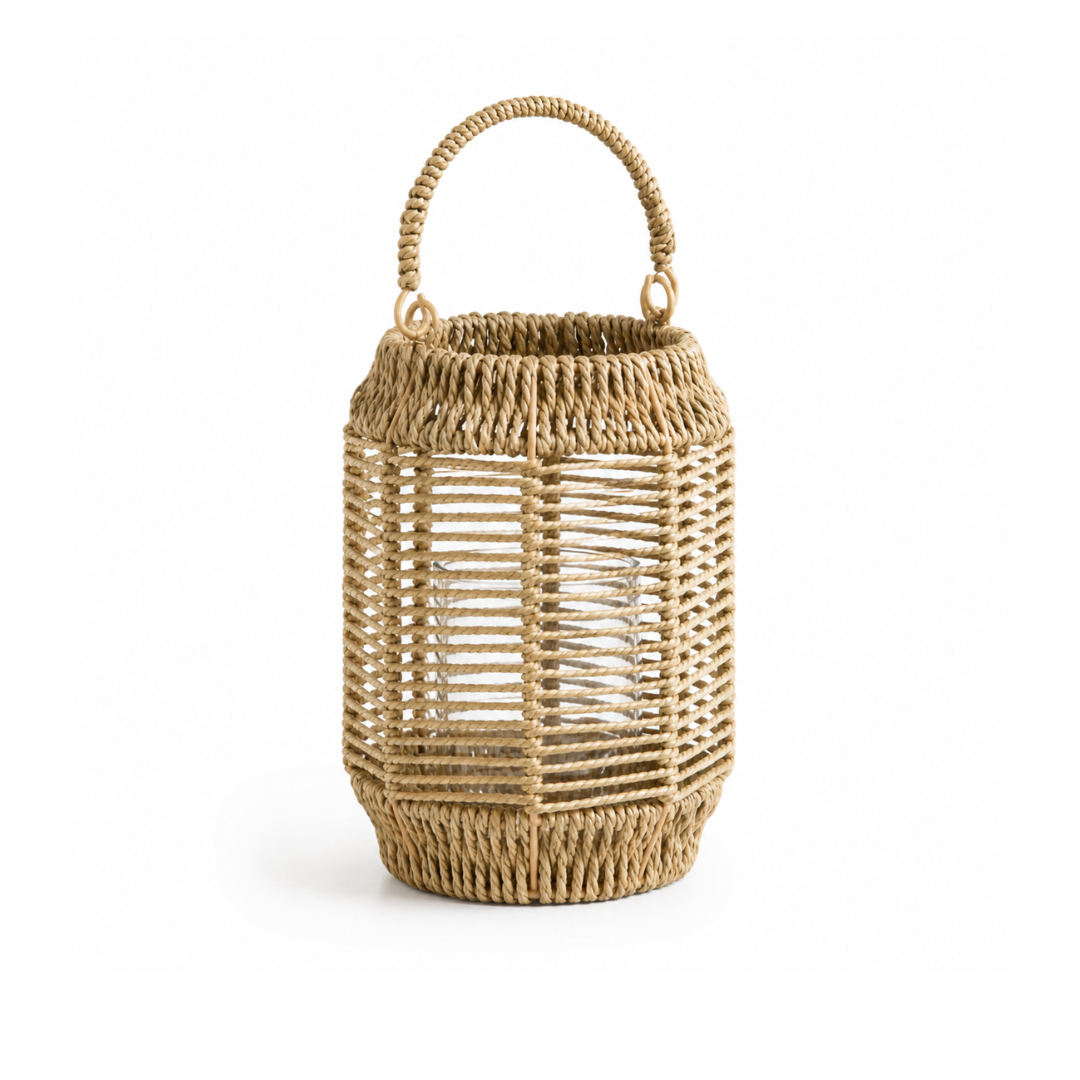 Rent: Seagrass Candle Lantern (21cm)