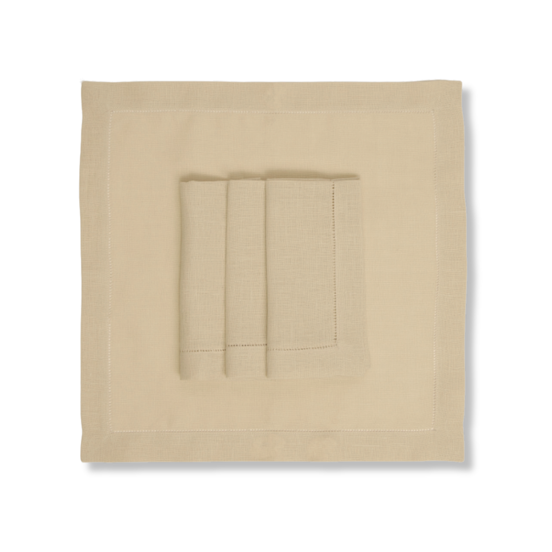 Rent: Chalk Hemstitch Napkin (50x50cm)