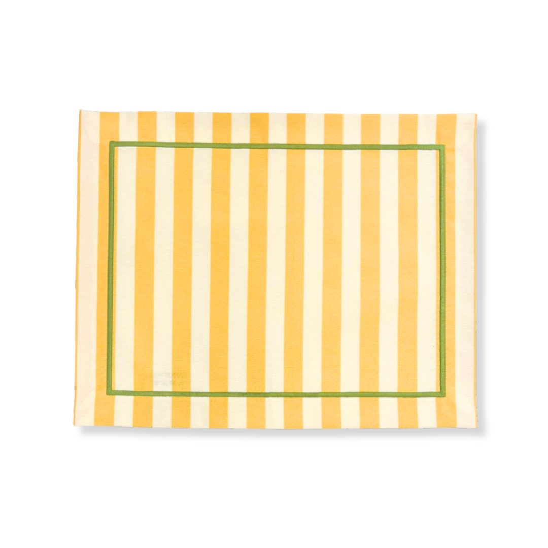 Rent: Yellow Stripe Placemat (45cm x 35cm)