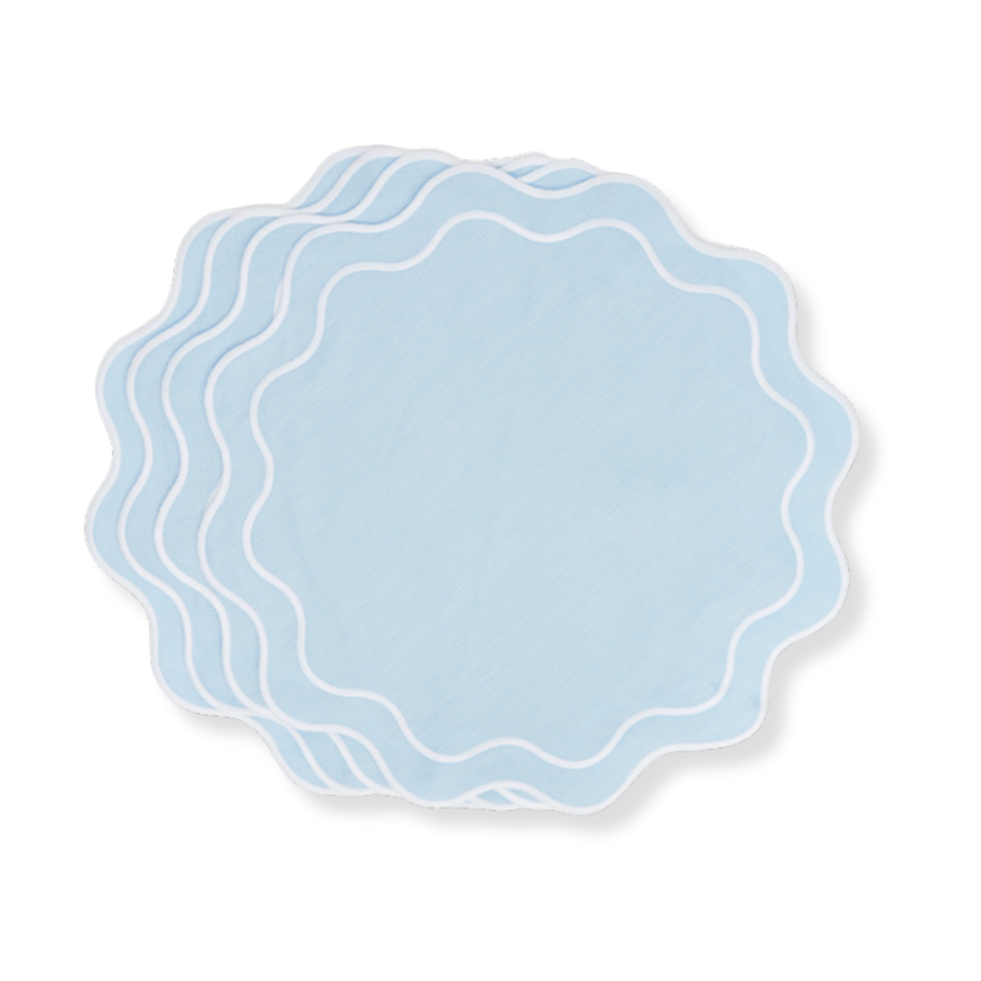Wholesale: Embroidered Bella Blue Placemats