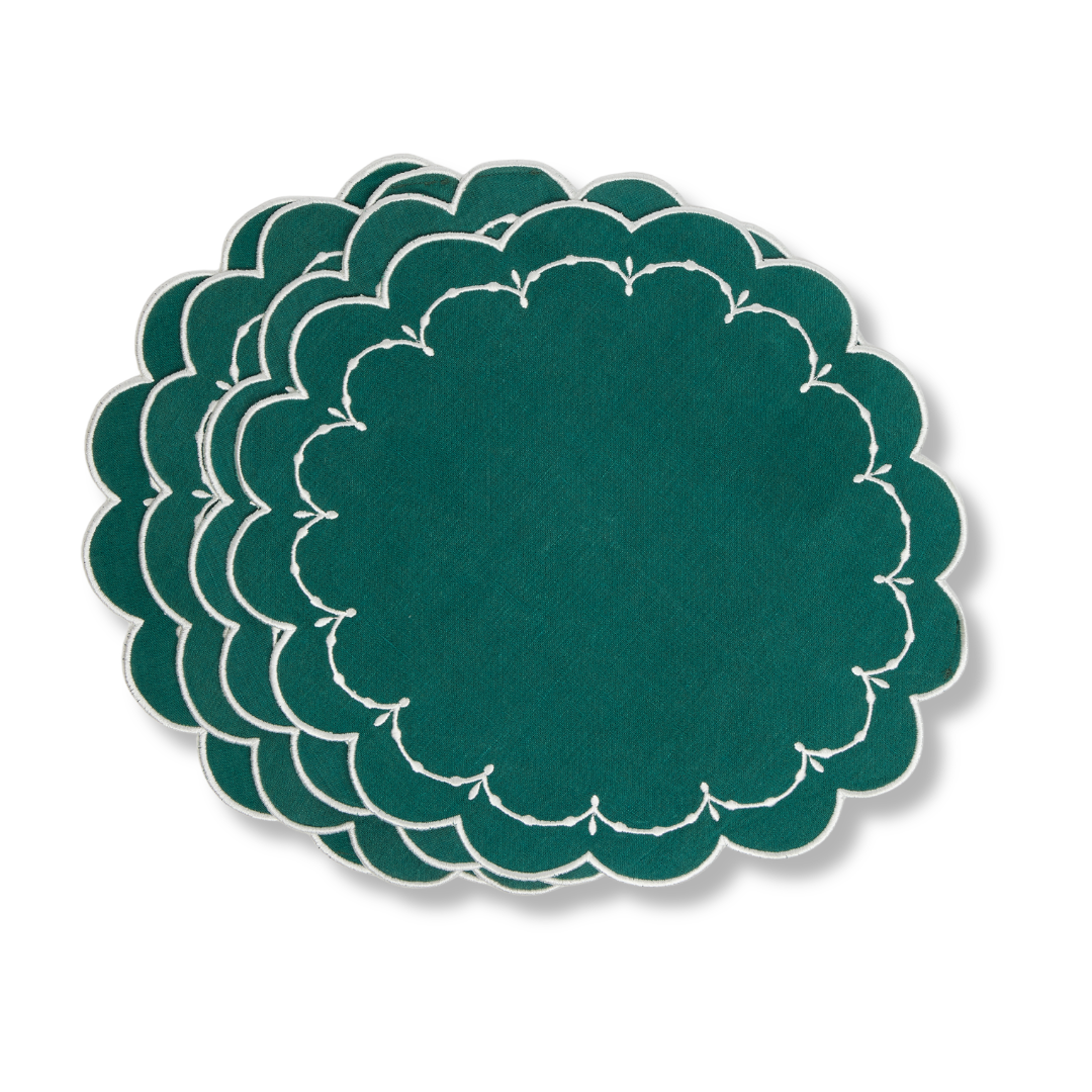 Rent: Poppy Forest Green Placemat (40cm)