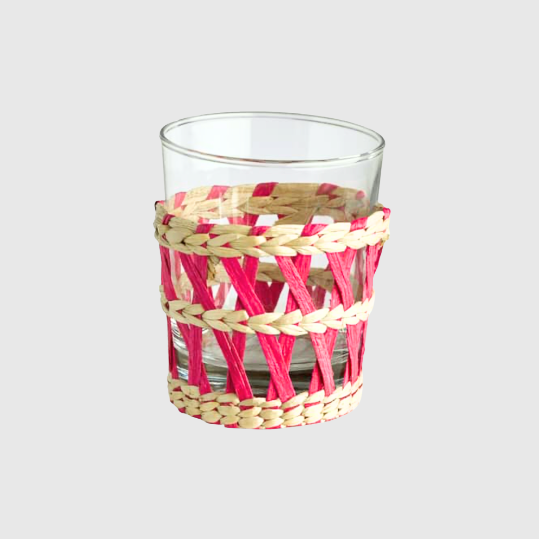 Rent: Pink Wicker Tumbler