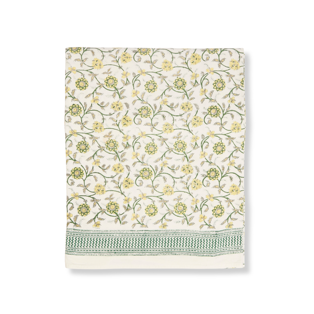 Rent: Green Petals Tablecloth