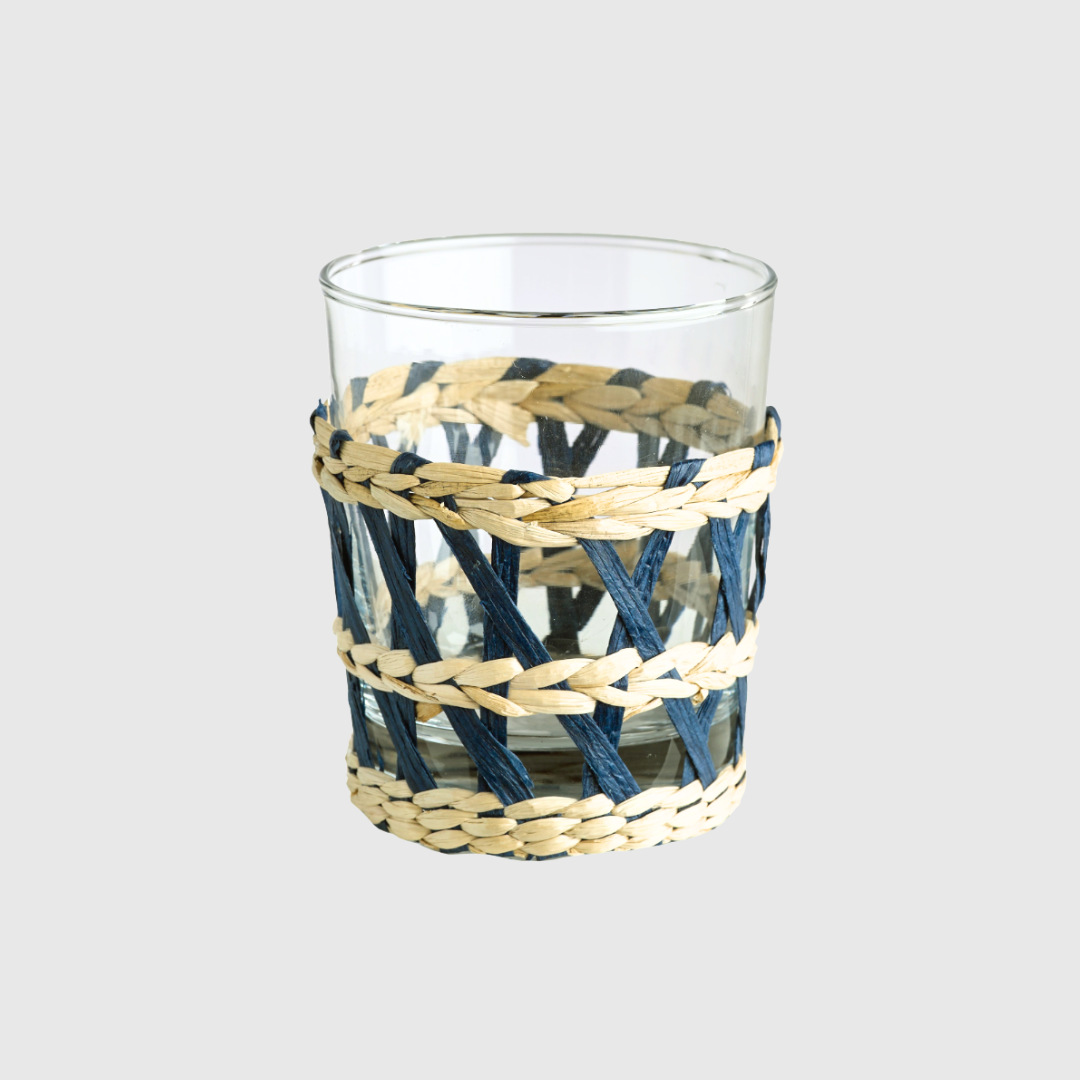Rent: Navy Wicker Tumbler