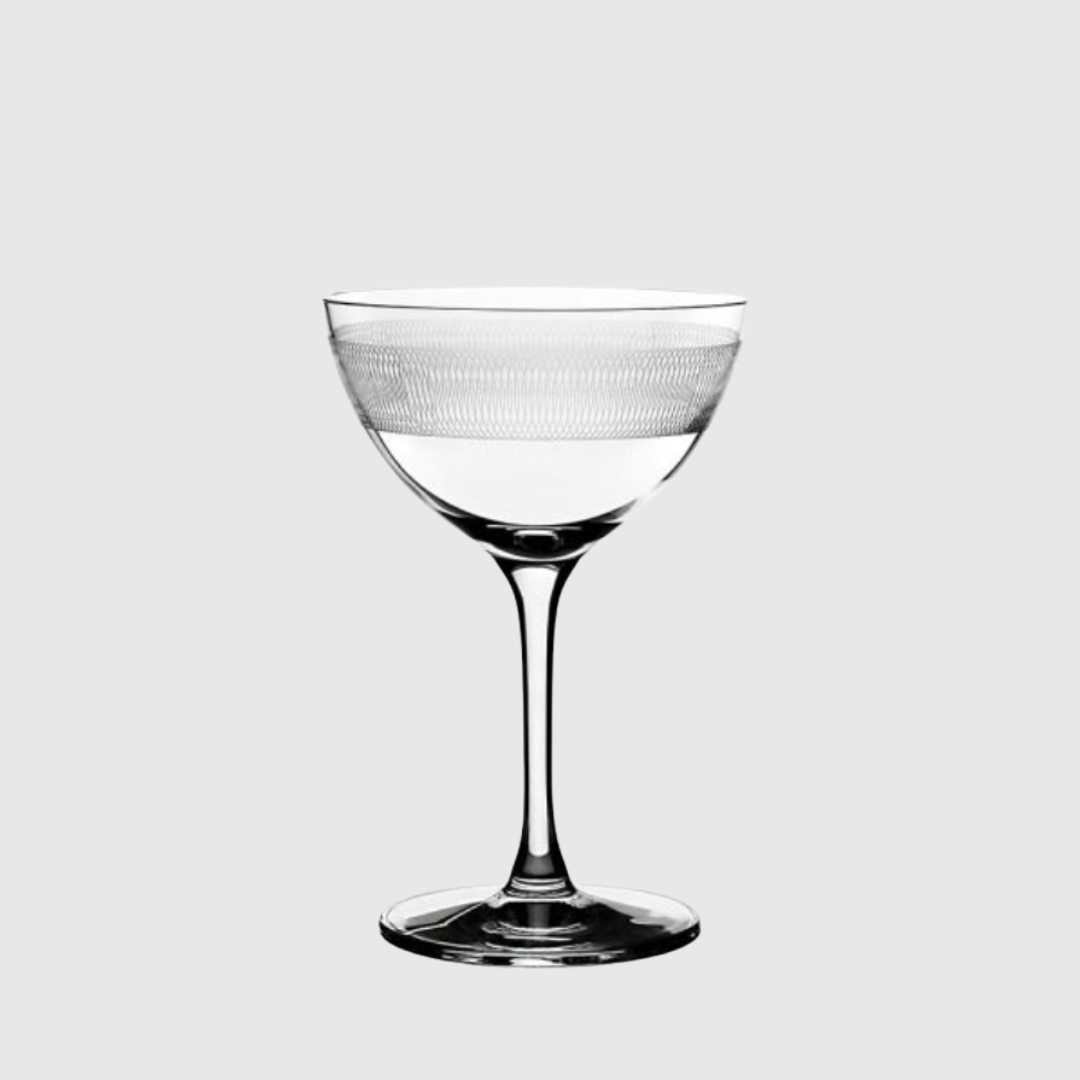 Rent: Etched Nick & Nora Glass