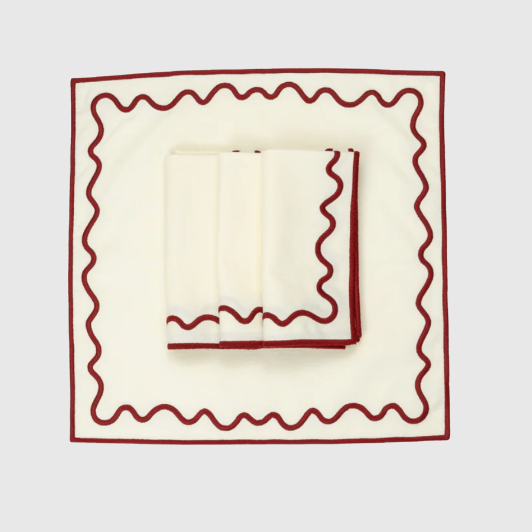 Embroidered Scarlett Napkins