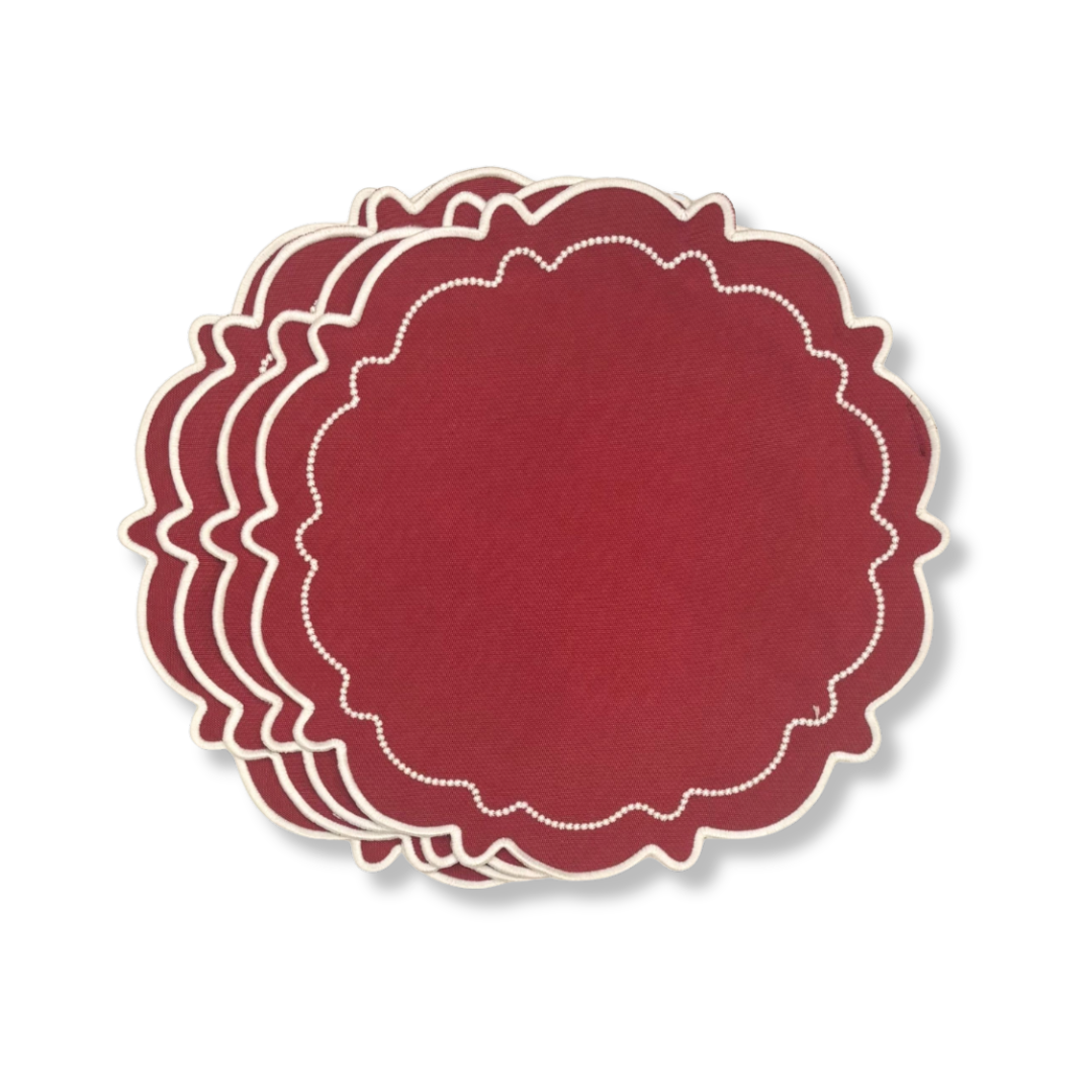 Rent: Abigail Burgundy Placemat (40cm)