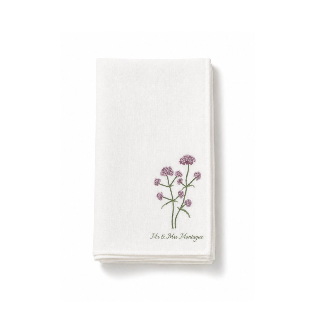 BESPOKE EMBROIDERED NAPKINS