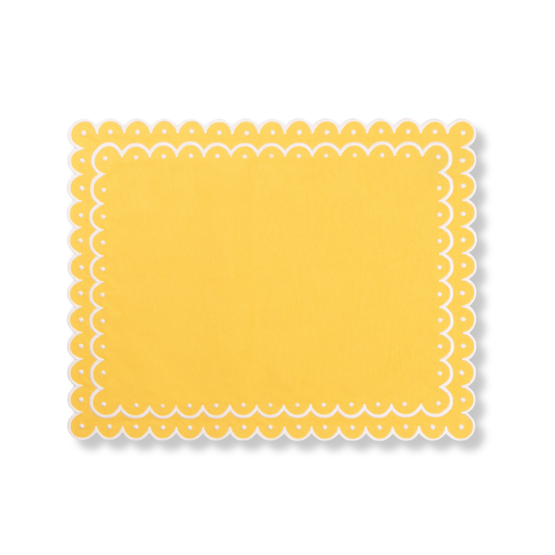 Rent: Margaux Yellow Rectangle Placemat (45cm)