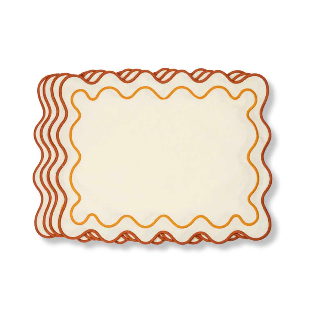 Wholesale: Embroidered Clementine Placemats