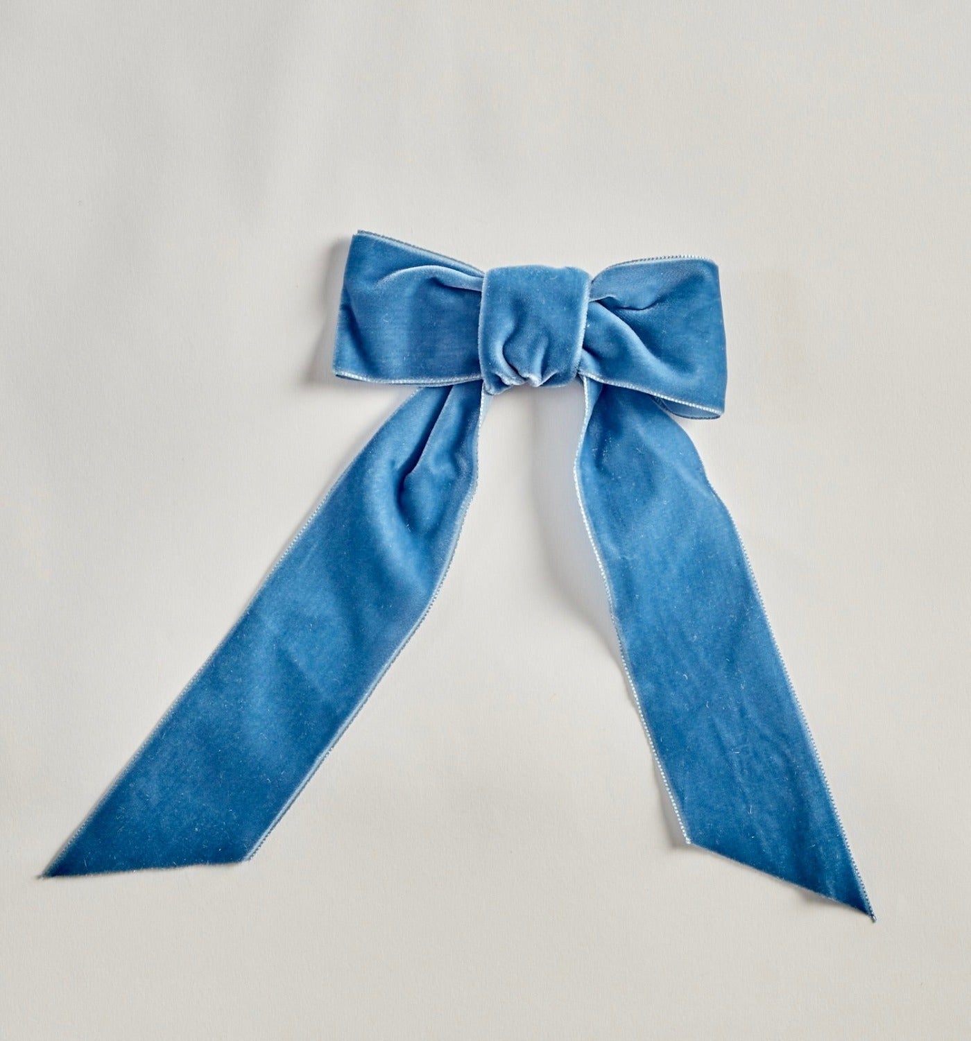 Pale Blue Velvet Napkin Bows